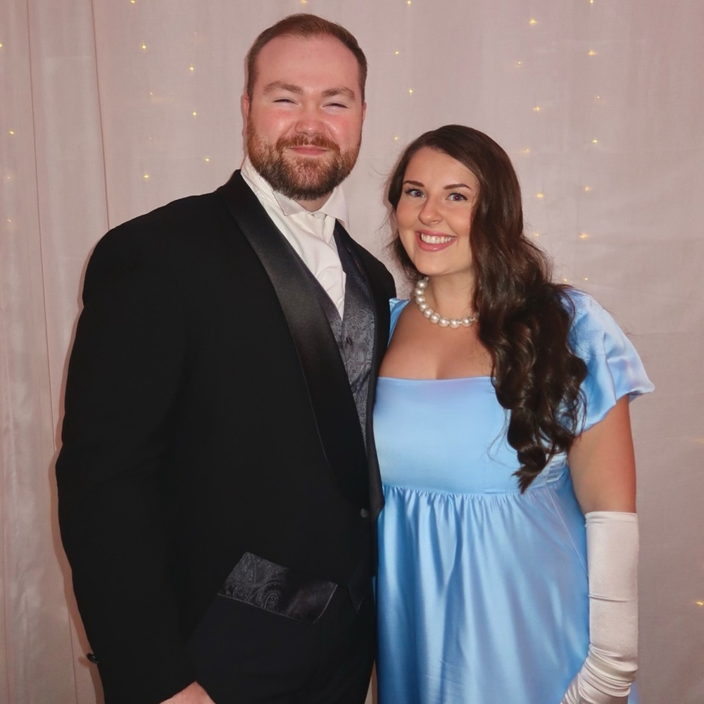 Show Me Your Mumu Nora Maxi Puff Sleeve Dress Blue Satin